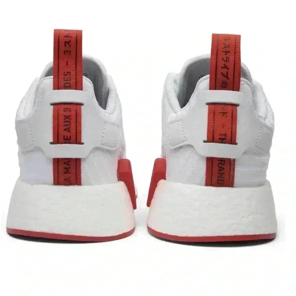 NWOB adidas NMD R2 White Core Red Two Toned- Size 8.5 Men adidas NMD R2 White Red | KicksOnFire main image 3